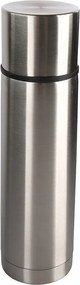 Rozsdamentes termosz teás kávéhoz nagy ezüst 1L 1db