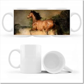 Nyomott mintás bögre Ló Lovak Lovaglás