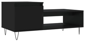 Fekete szerelt fa dohányzóasztal 100 x 50 x 45 cm