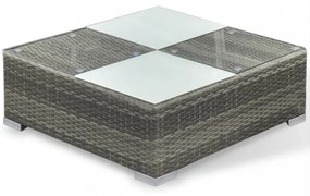 vidaXL 6-részes szürke polyrattan kerti bútorszett párnákkal
