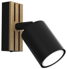 Fali spotlámpa TERRA 1xGU10/8W/230V fekete/tölgy