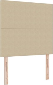 vidaXL LED ágytámla LED -es lámpákkal Szürke zöld 80 cm Poliészter