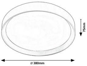 Rabalux 71185 - LED Mennyezeti lámpa LIATRIS LED/25W/230V 3000K átm. 38 cm