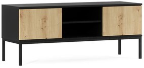 TV állvány LANZZI 120x40 cm, fekete/művész tölgy