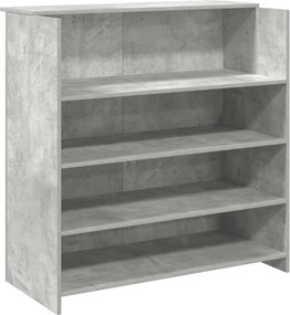 vidaXL recepciós pult betonszürke 100x50x103,5 cm szerelt fa