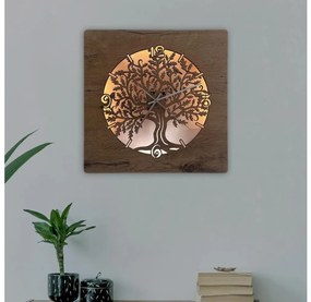 Li-Go 5652/DUB2 - LED dimmelhető falióra LED/10W/5V 20000 mAh 42x42 cm tölgy+ távirányító