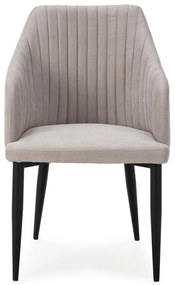 Világosszürke kárpitozott étkezőfotel szett 2 db-os Nadi – Marckeric