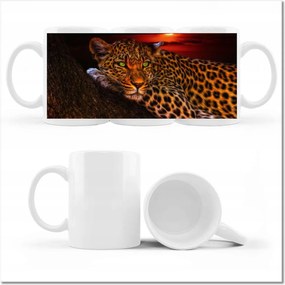 Leopárd mintás bögre párduc mintával