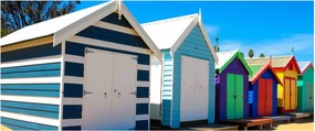 Kép - Brighton Beach, Melbourne, Ausztrália (120x50 cm)
