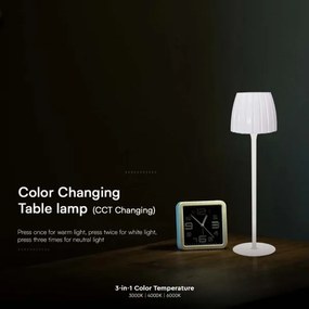 LED Dimmelhető újratölthető asztali lámpa LED/2,7W/5V 3000-6000K 1800 mAh fehér