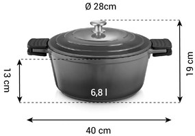 Tescoma BORDEAUX lábas fedővel 28 cm, 6,8 l, , 28 cm