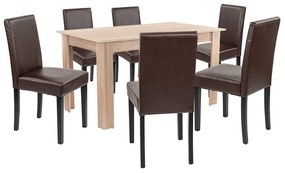 Leon 6+1 étkező garnitúra sonoma tölgy-barna