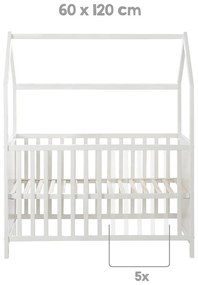 Fehér babaágy 60x120 cm – Roba