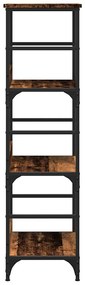 antik fa színű szerelt fa könyvszekrény 50 x 33 x 117,5 cm