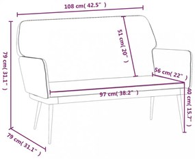 vidaXL sötétszürke bársonypad 108x79x79 cm