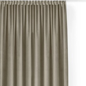 Bézs bársony dimout (részleges sötétítő) függöny 265x225 cm Velto – Filumi