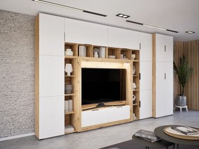 Skyeva szekrénysor (Artisan-Fehér) 2 ajtós ruhás elemmel modern