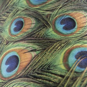 Bársony lámpabúra páva mintával 35/35/20 arany belsővel