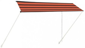 narancssárga és barna feltekerhető napellenző 350 x 150 cm