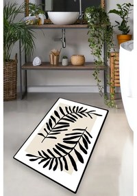 Fekete-bézs fürdőszobai kilépő 70x120 cm Casting – Foutastic