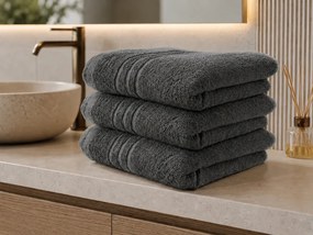 Classic sötétszürke fürdőlepedő 70 x 140 cm, 100% pamut