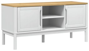 FLORO fehér tömör fenyőfa TV-szekrény 114 x 43 x 55 cm