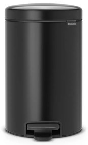 Matt fekete acél pedálos szemetes 12 l NewIcon – Brabantia