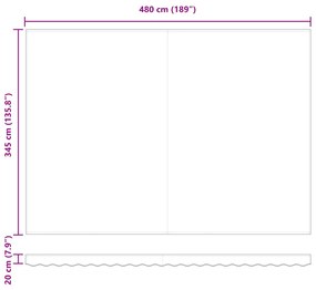 Napellenző Csere Anyag 500 x 350 cm-es keretre, Fehér