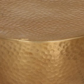 sárgaréz kalapált alumínium dohányzóasztal Ø 50 x 30 cm