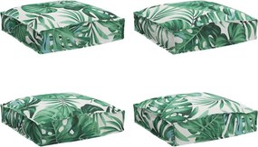 vidaXL Párna Levél 4 pcs Levél mintázat 40 x 40 x 8 cm Oxford Szövet