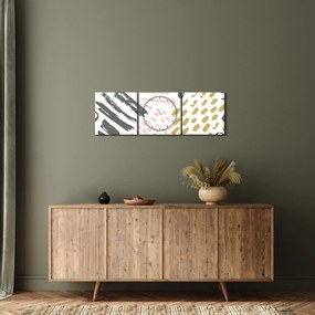 Kép - Absztrakt stroke-ok (órával) (90x30 cm)