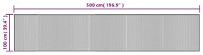 négyszögletű sötétbarna bambusz szőnyeg 100 x 500 cm