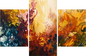 Kép - Absztrakt festmény a virágokról (90x60 cm)