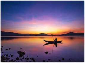 Poszterek 135x100 Esti horgászat naplementekor