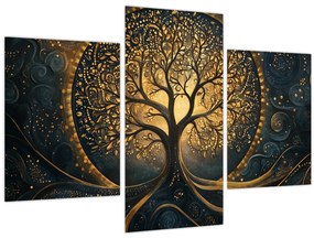 Kép – Arany aurájú fa (90x60 cm)
