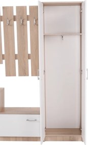 Akasztós szekrény, sonoma tölgy/fehér, ASTER