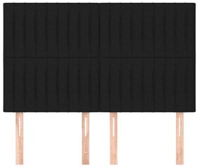4 db fekete szövet fejtámla 72 x 5 x 78/88 cm