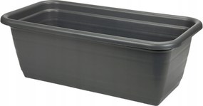 Erkélyláda 60 CM Virágágyás Virágtartó Antracit