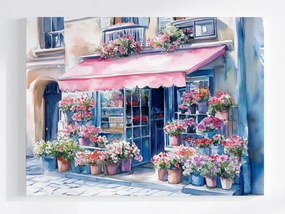 Poszter Bolt Virágüzlet Virágok Utcai Vitrin 80x60