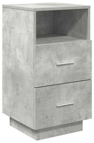 2 db betonszürke éjjeliszekrény 2 fiókkal 36x36x68 cm