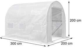 Fóliasátor 200x200x300 cm erősített vázzal+fólia