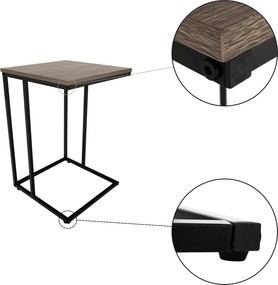 Konzolasztal, tölgy/fekete, KALA