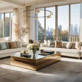 Csillár zsinóron GENESIS 15xGU10/8W/230V arany