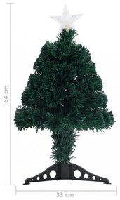 száloptikás megvilágított karácsonyfa állvánnyal 64 cm