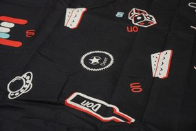 Tik Tok fekete pamut ágyneműhuzat