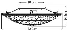 Elstead QZ-WEST-END-F - Tiffany WEST mennyezeti lámpatest 2xE27/75W/230V