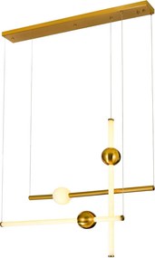 ITALUX PND-16357-CA-3 HALLING Modern Led Függesztett Lámpa Fehér, Réz LED IP20