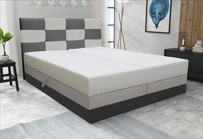 Dizájnos MARLEN ágy 160x200, szürke + bézs