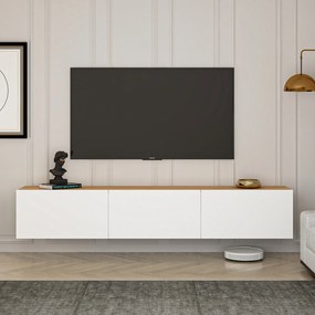 TV szekrény West - White, Atlantic Pine