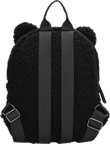 Fekete bolyhos gyerek hátizsák „Winnie”